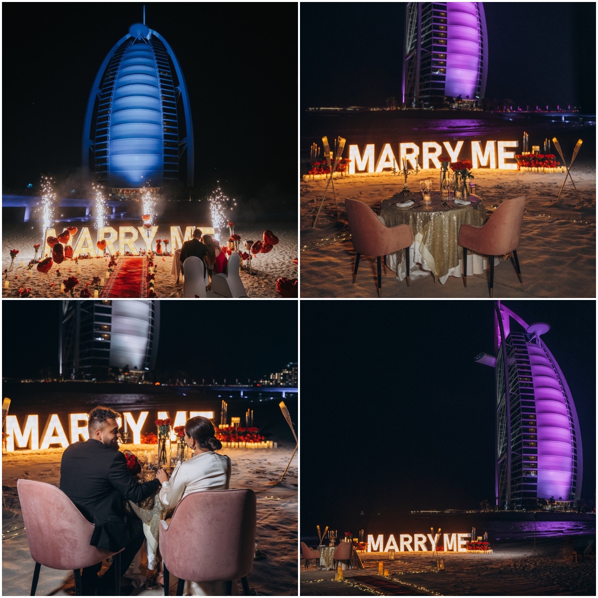 The Ultimate Burj Al Arab Beach Proposal / Photo of Proposal Boutique