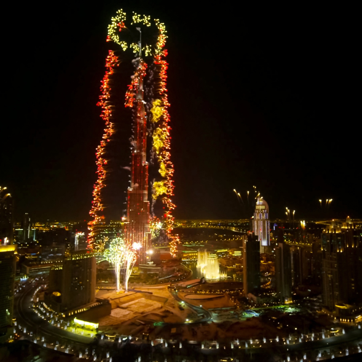 Fireworks Show at the Burj Khalifa